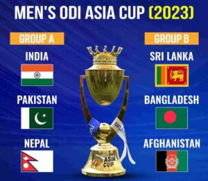 asia cup 2023 A and B groups 
