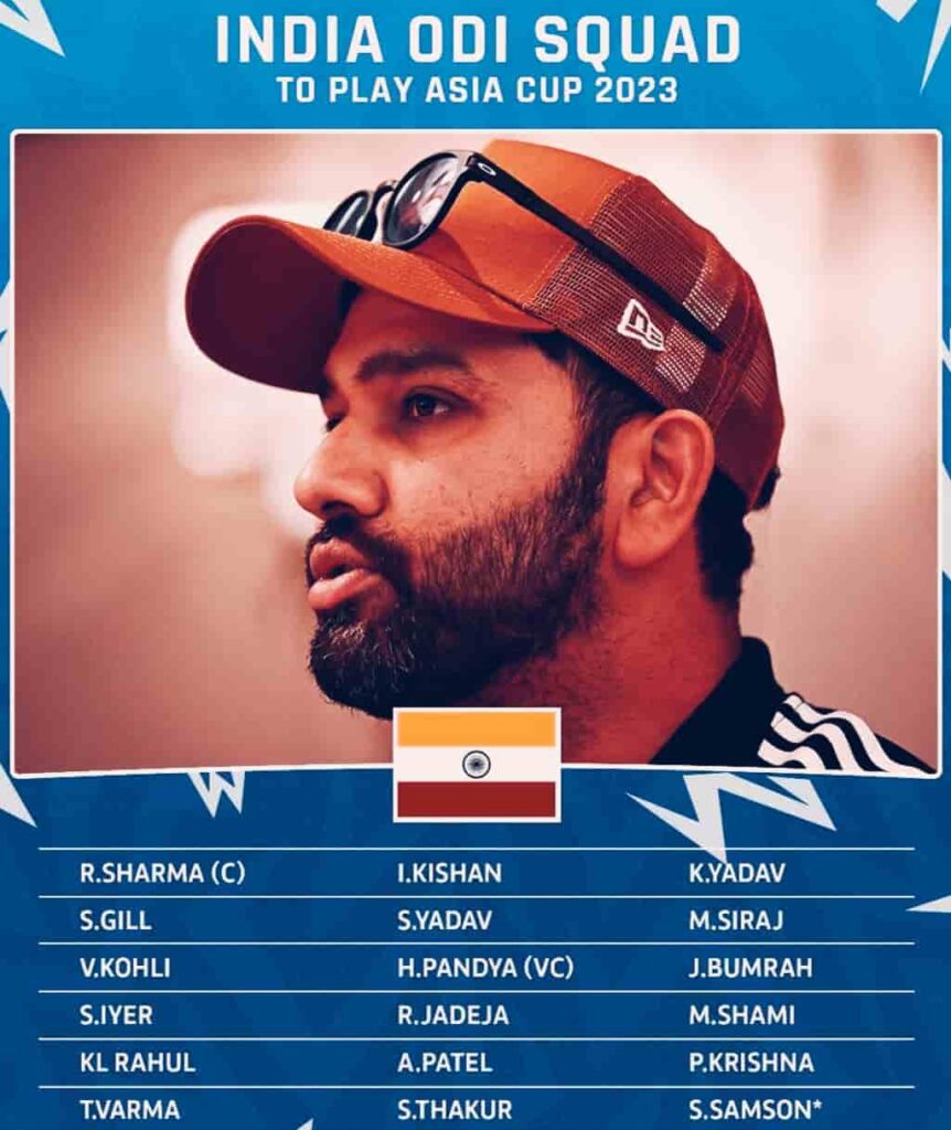 asia cup 2023 india squad updated