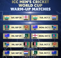 icc warm up match time table